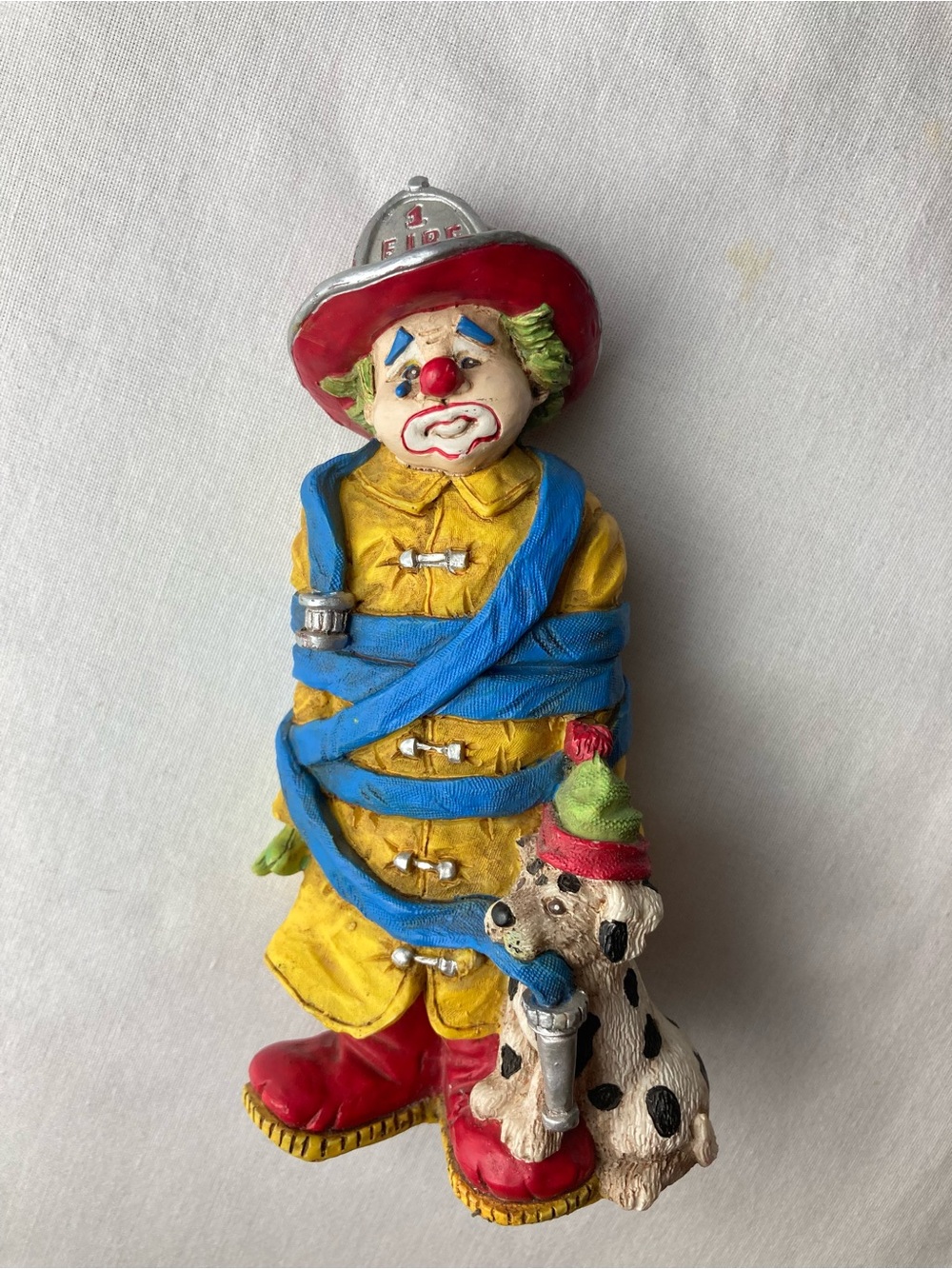 Vintage Cotton Candy Clowns Fireman All Tied Up figurine